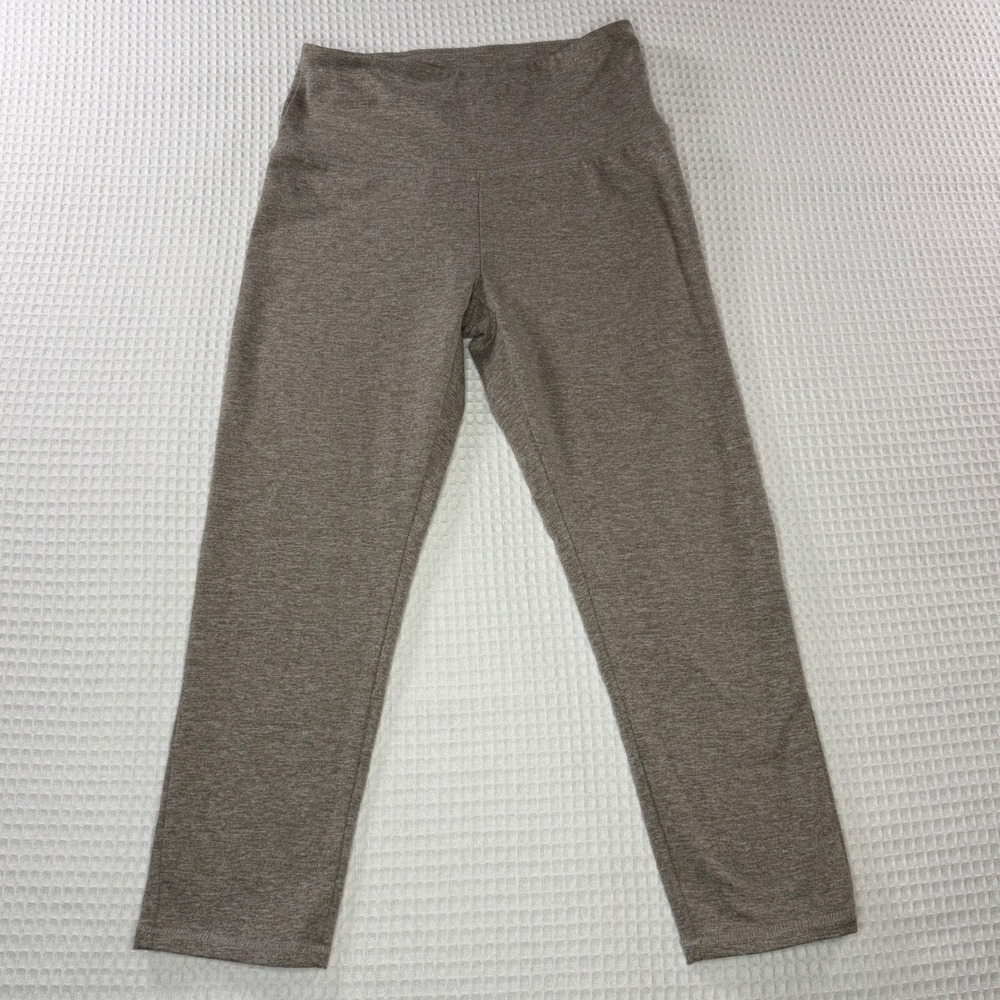 Zobha Womens‎ Heathered Brown High Waisted Cropped Leggings Size M